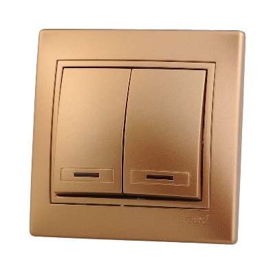 Фотография товара 'Lezard MIRA Выключатель двойной с подсветкой, 701-1313-112'