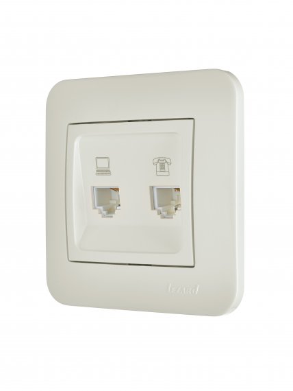 Фотография товара 'Lezard 7081-3030-143 ASTI Розетка компьютер+телефон'