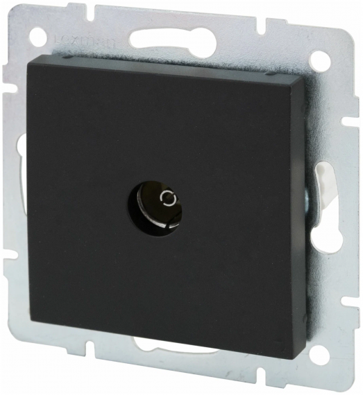 Фотография товара 'Lezard 703-4288-129 RAIN Розетка ТВ прох-я цв. черный бархат'