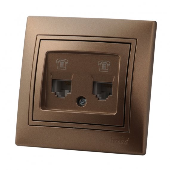 Фотография товара 'Lezard 701-3131-138 MIRA Розетка телефонная двойная евро'