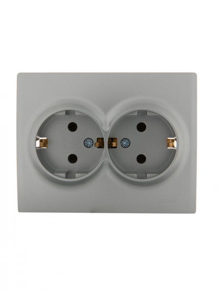 Фотография товара 'Lezard 742-4300-127 VESNA Розетка двойная с/з керамика'