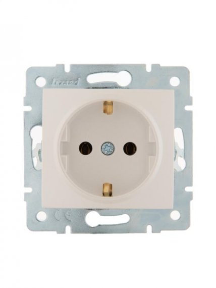 Фотография товара 'Lezard KARINA Розетка с заземлением керамика, 707-3088-122'