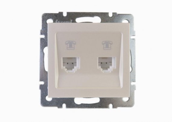 Фотография товара 'Lezard RAIN Розетка телефонная 2-ая евро, 703-3088-138'