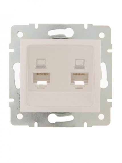 Фотография товара 'Lezard KARINA Розетка компьютерная двойная, 707-3088-141'