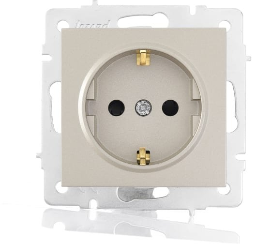 Фотография товара 'Lezard VESNA Розетка с защитой от детей ПБТ, 742-3788-124B'