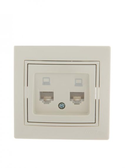 Фотография товара 'Lezard MIRA Розетка компьютерная двойная, 701-0303-141'