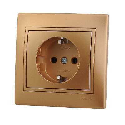 Фотография товара 'Lezard MIRA Розетка с заземлением керамика, 701-1313-122'