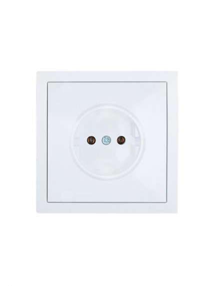 Фотография товара 'Lezard 704-0288-121BQC ZIMA Розетка б/з ПБТ белая безвинтовой зажим/клемма'