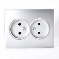 Фотография товара 'Lezard KARINA Розетка двойная без заземления ПБТ, 707-4300-128B'
