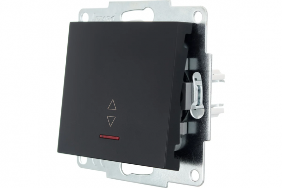 Фотография товара 'Lezard 703-4288-114 RAIN Выключатель прох-й с подсв-й цв. черный бархат'