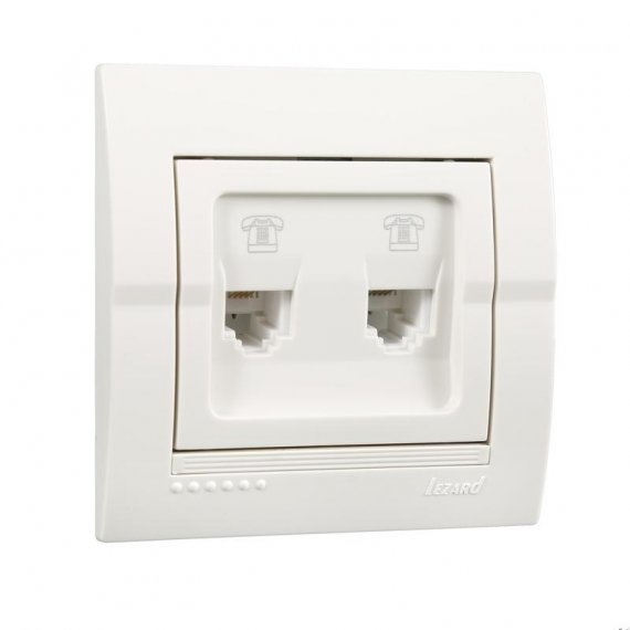Фотография товара 'Lezard DERIY Розетка телефонная двойная, 702-0202-138'