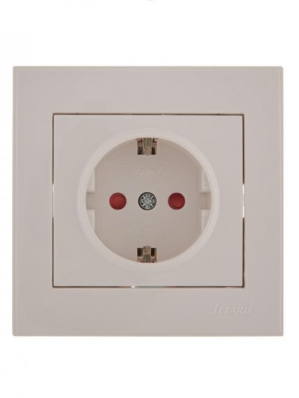 Фотография товара 'Lezard RAIN Розетка с защитой от детей керамика, 703-0202-124'