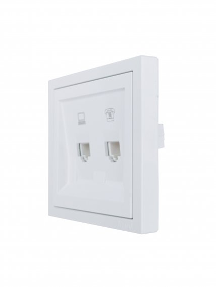 Фотография товара 'Lezard 704-0288-143 ZIMA Розетка компьютер+телефон'