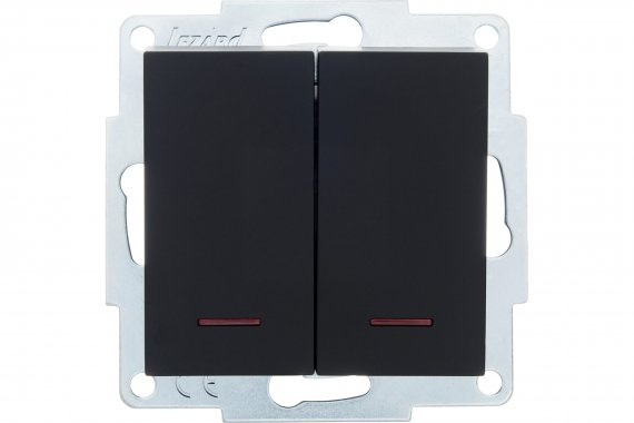 Фотография товара 'Lezard VESNA Выключатель двойной с подсветкой, 742-4288-112'
