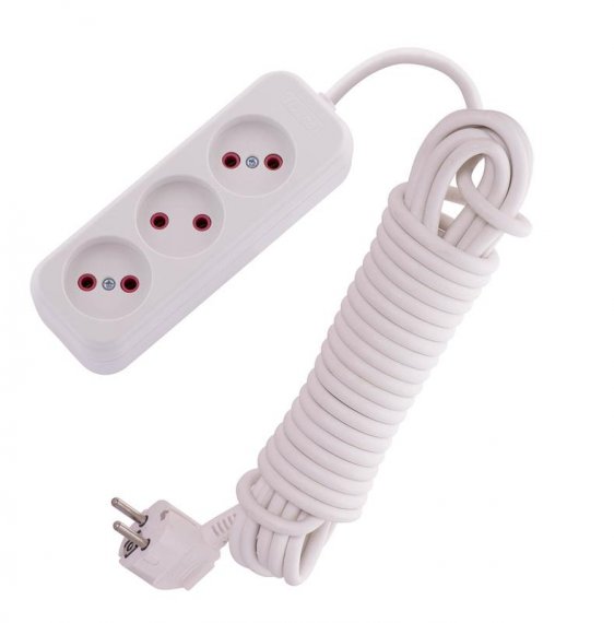 Фотография товара 'Lezard LILA Удлинитель без заземления 3 входа 7 метров, 720-0307-303'