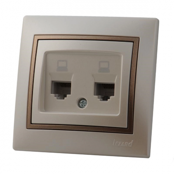Фотография товара 'Lezard 701-3031-141 MIRA Розетка компьютерная двойная'