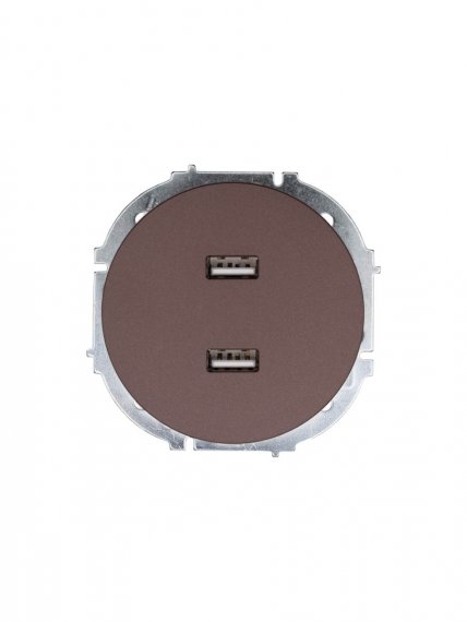 Фотография товара 'Lezard 743-7388-192 OSEN Розетка 2-ая USB разъем шоколад'