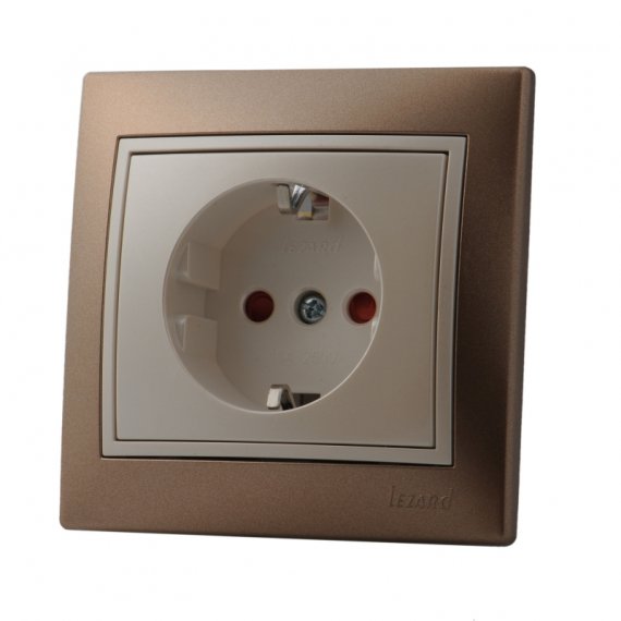 Фотография товара 'Lezard 701-3130-124 MIRA Розетка с защ-ой от детей керамика'