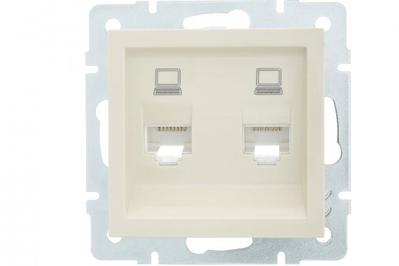 Фотография товара 'Lezard 742-0388-141 VESNA Розетка компьютерная двойная'