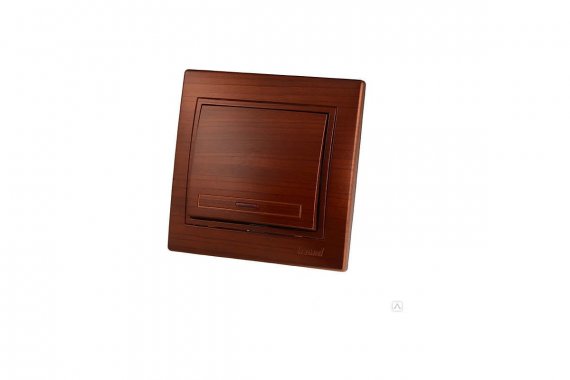 Фотография товара 'Lezard 701-0505-111 MIRA Выключатель с подсветкой махагон'