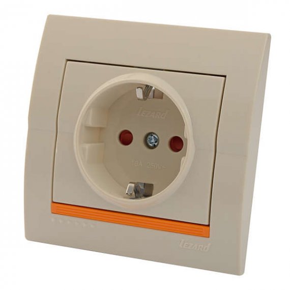Фотография товара 'Lezard DERIY Розетка с защитой от детей, 702-0303-124B'