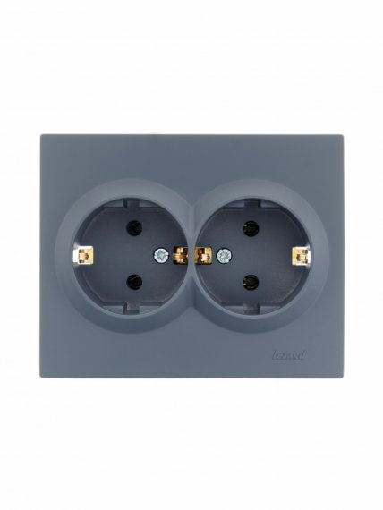 Фотография товара 'Lezard 742-3400-127B VESNA Розетка двойная с/з ПБТ'