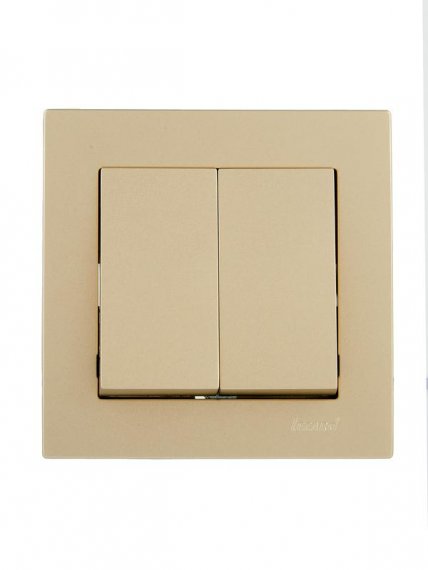 Фотография товара 'Lezard 742-3688-101 VESNA Выключатель двойной'