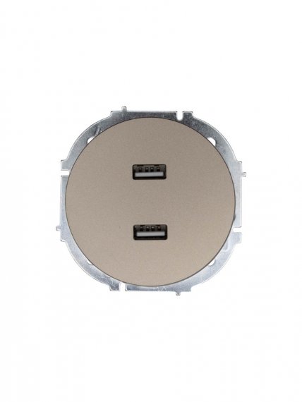 Фотография товара 'Lezard 743-3788-192 OSEN Розетка 2-ая USB разъем титан'
