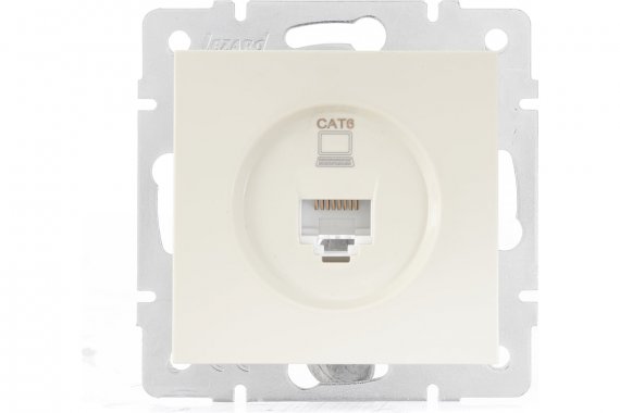 Фотография товара 'Lezard 742-0388-140 VESNA Розетка компьютерная крем 140'