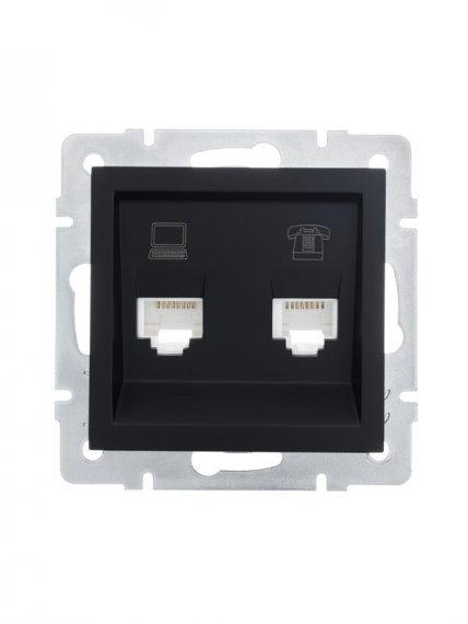 Фотография товара 'Lezard VESNA Розетка компьютер+телефон, 742-4288-143'