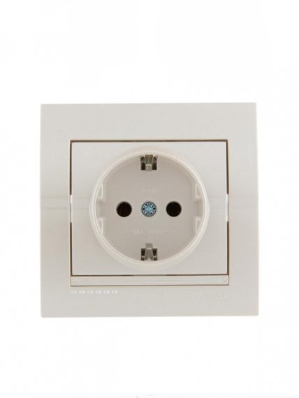 Фотография товара 'Lezard DERIY Розетка с/ заземлением, 702-3030-122B'