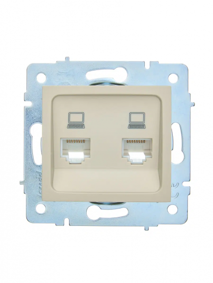 Фотография товара 'Lezard 7081-0303-141 ASTI Розетка компьютерная двойная'