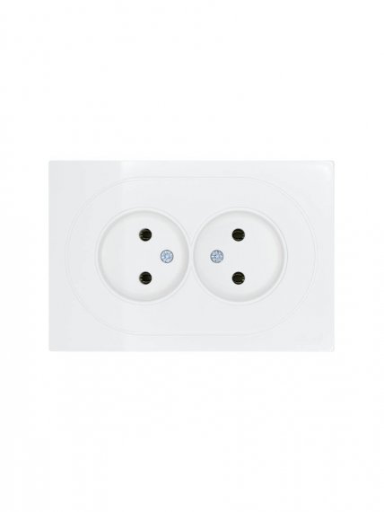 Фотография товара 'Lezard 743-0200-128B OSEN Розетка двойная б/з ПБТ'