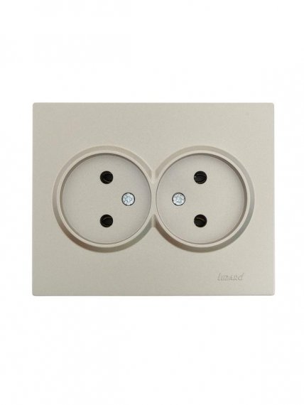 Фотография товара 'Lezard 742-3700-128 VESNA Розетка двойная б/з керамика'