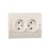 Фотография товара 'Lezard DERIY Розетка двойная без заземления керамика, 702-3030-128'