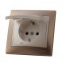 Фотография товара 'Lezard 701-3130-123 MIRA Розетка с/з с кр-ой керамика'