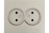 Фотография товара 'Lezard VESNA Розетка двойная без заземления ПБТ, 742-3700-128B'