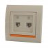 Фотография товара 'Lezard DERIY Розетка телефонная двойная, 702-0303-138'