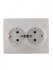 Фотография товара 'Lezard KARINA Розетка двойная с заземлением ПБТ, 707-3000-127B'