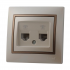 Фотография товара 'Lezard 701-3031-138 MIRA Розетка телефонная двойная евро'