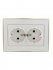 Фотография товара 'Lezard RAIN Розетка двойная с заземлением керамика, 703-0226-127'