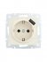 Фотография товара 'Lezard VESNA Розетка с заземлением + USB разъём, 742-0388-181'