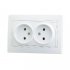 Фотография товара 'Lezard MIRA Розетка двойная без заземления керамика, 701-0202-128'