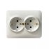 Фотография товара 'Lezard KARINA LIFE Розетка двойная с заземлением ПБТ, 708-0200-127B'