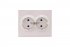 Фотография товара 'Lezard 742-0300-178B VESNA Розетка двойная с защитой от детей ПБТ'