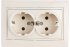 Фотография товара 'Lezard 701-0303-127BMIRA Розетка двойная с/з бакалит'