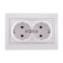Фотография товара 'Lezard MIRA Розетка двойная с заземлением керамика, 701-0202-127'