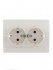 Фотография товара 'Lezard DERIY Розетка двойная с заземлением керамика, 702-3030-127'