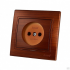 Фотография товара 'Lezard 702-0505-122 DERIY Розетка с/з керамика махагон'