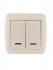 Фотография товара 'Lezard DEMET Выключатель двойной с подсветкой, 711-0300-112'